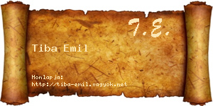 Tiba Emil névjegykártya