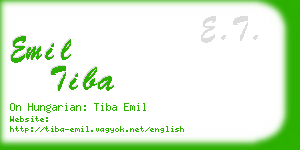 emil tiba business card